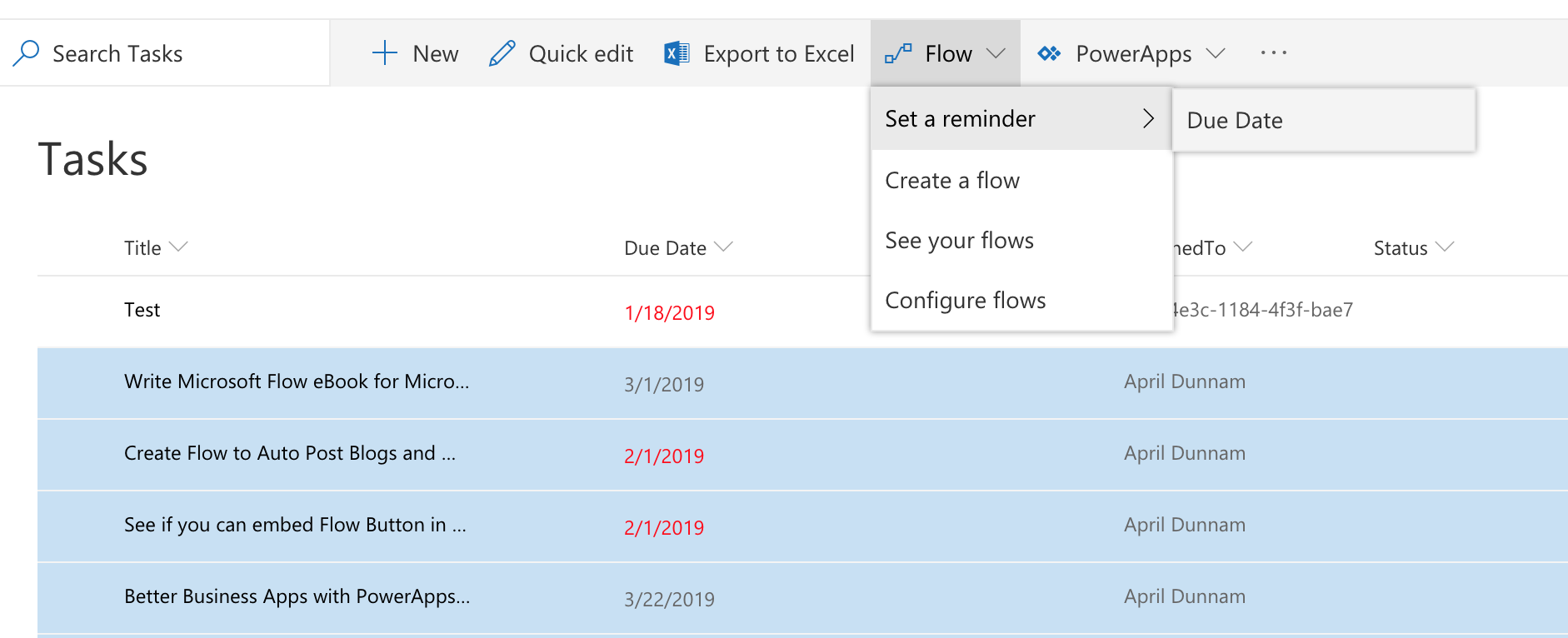 Using the New Set a Reminder Flow for SharePoint - April Dunnam