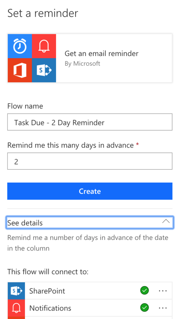 Using the New Set a Reminder Flow for SharePoint - April Dunnam