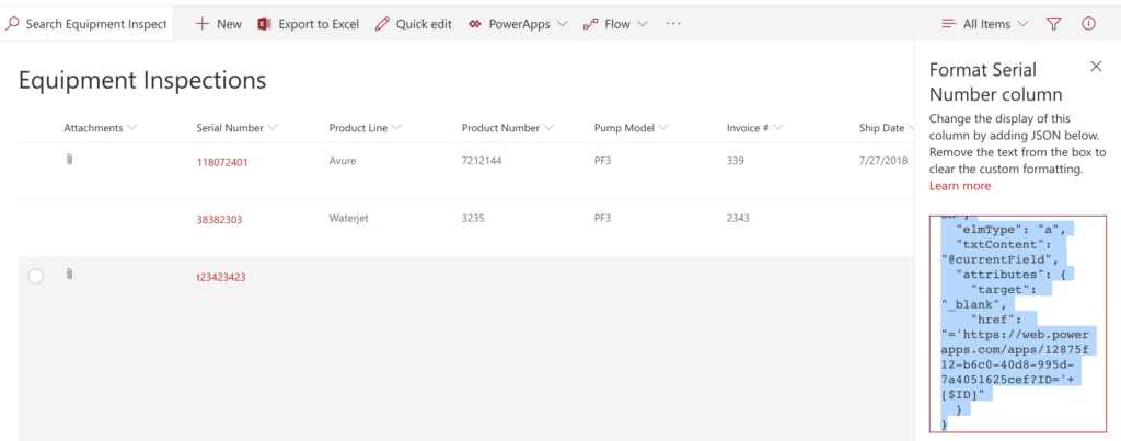 Column Formatting SharePoint